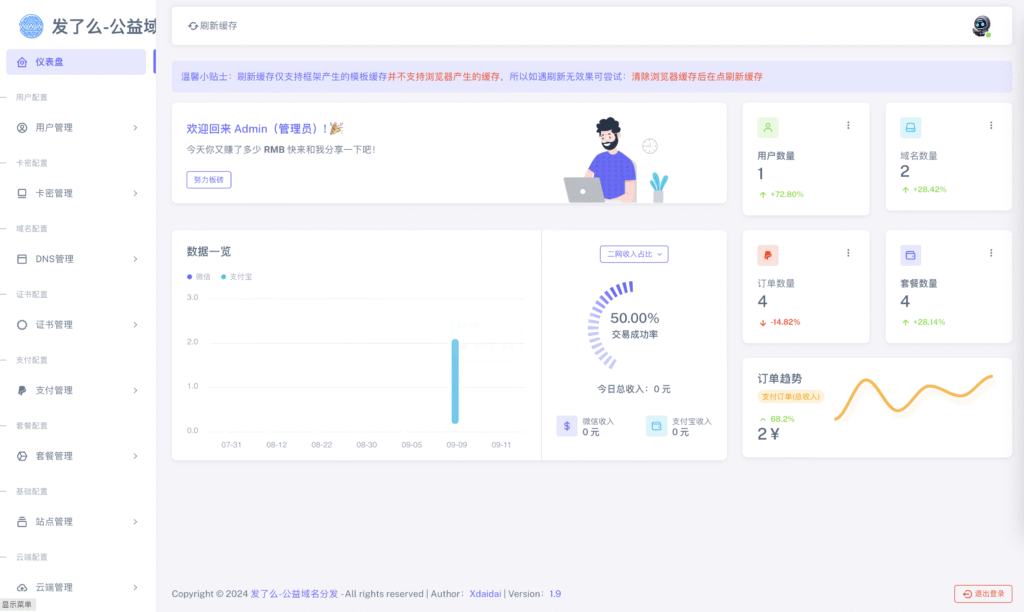 图片[6]-【站长亲测】二级域名分发源码免授权可商用（修复版）-易安资源网